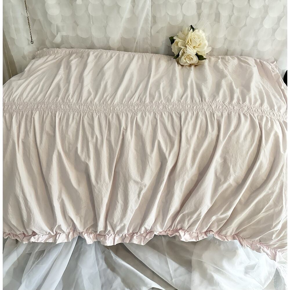 Simply Shabby Chic Full /Twin Comforter Ruffled Edges Pink 73 X 90” *Cleaned*